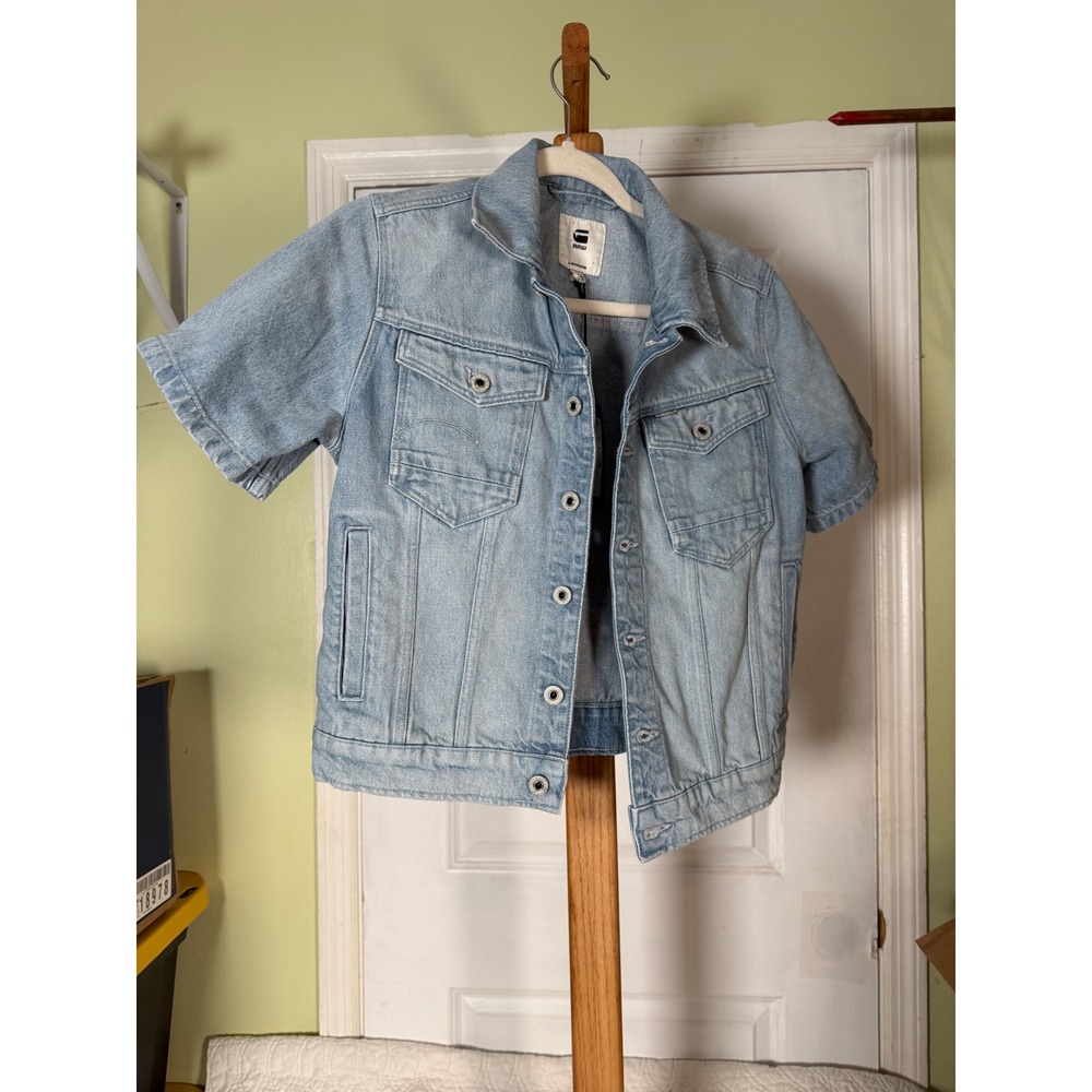 G-Star Raw Arc Short Sleeve Denim Jacket Vintage Electric Blue D21402-C967-D125